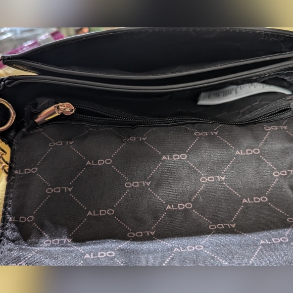 Aldo Small Black Crossbody with Gold Chain Strap - Picture 8 of 8